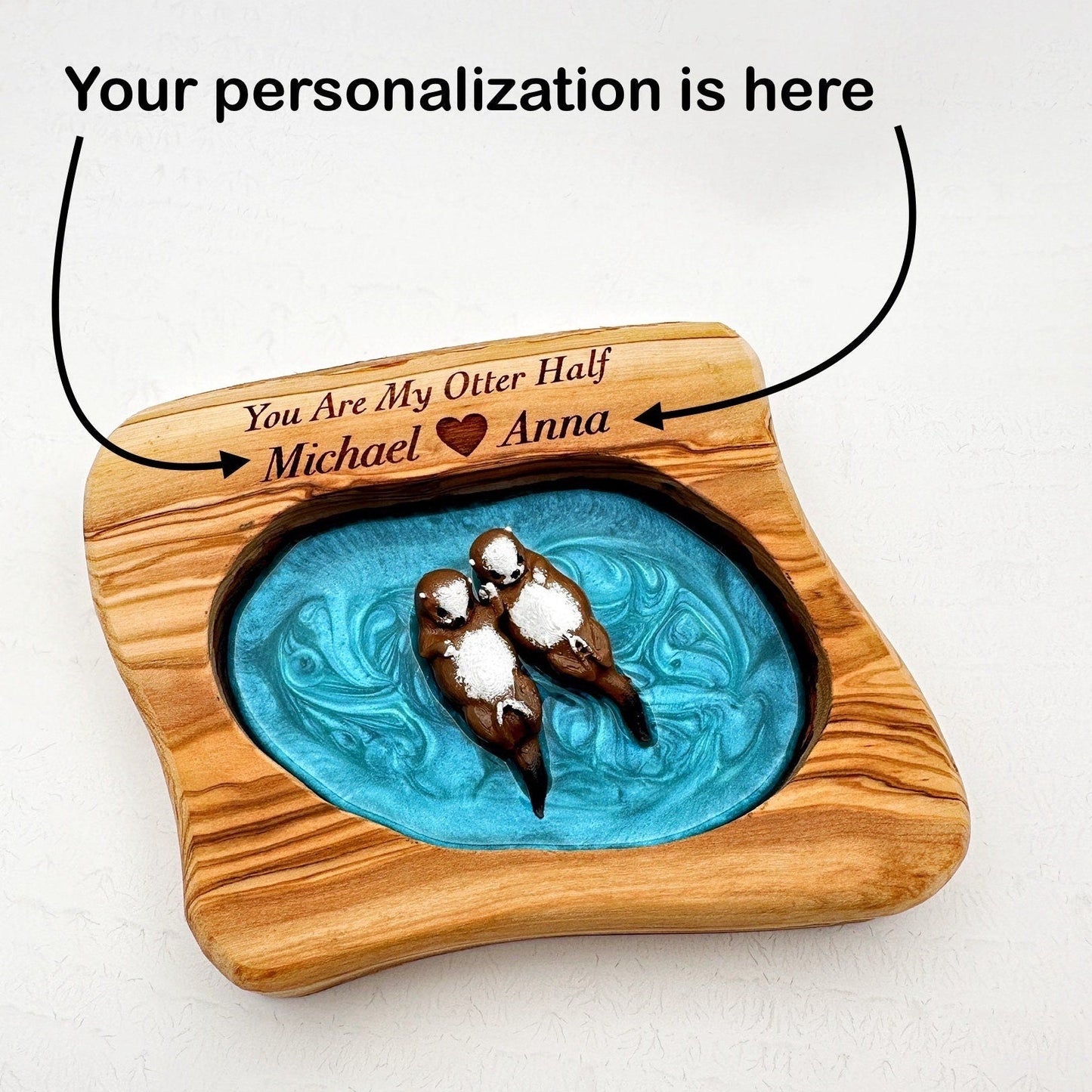 Handmade Gift for Boyfriend First Year Wedding Gift First Anniversary Gift for Him 1st Anniversary gift for Her Unique Gift for Couple Otter